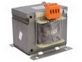 Transformer: mains; 500VA; 230VAC; 24V; Leads: terminal block; IP00 INDEL TMB500/24V