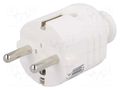 Connector: AC supply; male; plug; 2P+PE; 230VAC; 16A; white; PIN: 3 PCE 08266