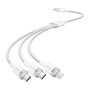 USB 2.0 A to 3in1 3A cable Vention CTPWG 1.5M (white), Vention CTPWG