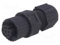 Connector: M12; plug; PIN: 8; female; 30V; straight; IP67,IP68; 2A AMPHENOL LTW 12P-08BFFA-SL8001