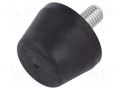 Vibroisolation foot; Ø: 32mm; Shore hardness: 55±5; 638N; 116N/mm ELESA+GANTER DVB6-32-22M8-16-5