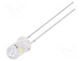 LED; white cold; 5mm; blinking; 7000÷8400mcd; 30°; 3÷5VDC; 20mA OPTOSUPPLY OSW5DP5A31A-6.8HZ