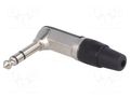 Connector: Jack 6,3mm; plug; male; stereo; ways: 3; angled 90° CLIFF FM1098