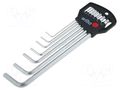 Wrench: hex key-set; Chrom-vanadium steel; 7pcs. WIHA WIHA.369H7