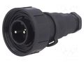Connector: circular; plug; male; PIN: 2; 12A; 250V; IP68; UL94V-0 BULGIN PX0736/P