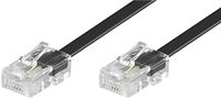 ISDN Modular Cable, 3 m, black - copper-clad aluminium wire (CCA), RJ45 male (8P4C) > RJ45 male (8P4C) 50255