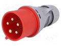 Connector: AC supply 3-phase; plug; male; 32A; 400VAC; Turbo Shark PCE 025-6TT