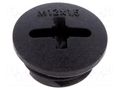 Stopper; M12; 1.5; IP68; polyamide; black; SKINDICHT®; with seal LAPP BLK-GL-M12+O-R9005