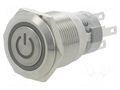 Switch: vandal resistant; Pos: 2; SPDT; 0.5A/220VAC; 1A/24VDC; IP67 ONPOW V19-21ET-24G-S