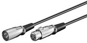 XLR Connection Cable, 6 m, black - XLR male (3-pin) > XLR female (3-pin) 50715