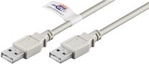 USB 2.0 Hi-Speed Cable with USB Certificate, Grey, 5 m - USB 2.0 male (type A) > USB 2.0 male (type A) 50798