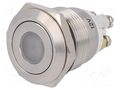 Switch: vandal resistant; Pos: 2; SPST-NO; 0.5A/220VAC; 2A/36VDC ONPOW V19-10FD-12R-S