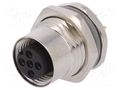 Connector: M12; socket; PIN: 5; female; 60V; straight; IP67; THT; 4A TE Connectivity T4141012051-000