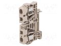 Splice terminal: rail; 41A; spring clamp; beige; wemid; 6mm2; W: 8mm WEIDMÜLLER ZDU6/BE
