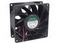 Fan: DC; axial; 12VDC; 92x92x38mm; 204.21m3/h; 57.6dBA; ball; 28AWG SUNON PMD1209PMB1A