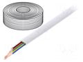 Wire: telecommunication cable; 6x28AWG; stranded; white; 100m BQ CABLE TEL-0034-100/WH