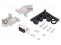 Connector: D-Sub; PIN: 9; plug; male; soldering; for cable; black ENCITECH D45NT09-M-DMP-K