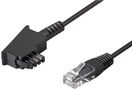 TAE-F Cable for DSL/VDSL, 10 m, black - copper conductor (CU), TAE-F male > RJ45 male (8P2C) 51235