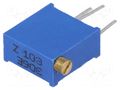 Potentiometer: mounting; multiturn; 10kΩ; 500mW; THT; ±10%; linear SR PASSIVES T910Z-10K