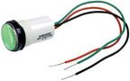 PANEL MOUNT INDICATOR, LED, 17.463MM, GREEN, 5V 557-1602-203F.