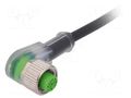 Cable: for sensors/automation; M12; PIN: 4; angled; 5m; plug; 4A MURR ELEKTRONIK 7000-12421-6340500