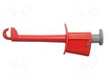 Clip-on probe; hook type; 20A; red; Insulation: polyamide; 4mm SCHÜTZINGER SKPS8341NI-RT