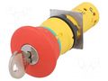 Switch: emergency stop with key; 22mm; Stabl.pos: 2; NC + NO; red SCHNEIDER ELECTRIC XB7NS9445