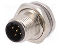 Connector: M12; socket; PIN: 5; male; B code-Profibus; soldering TE Connectivity T4130412051-000