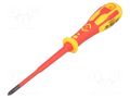 Screwdriver; insulated,slim; Pozidriv®; PZ1; Blade length: 100mm C.K CK-49243/1