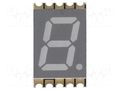 Display: LED; 7-segment; 10mm; 0.39"; No.char: 1; blue; 8.4÷26.8mcd LITEON LTS-4817CTB-PR