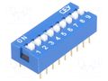 Switch: DIP-SWITCH; Poles number: 9; ON-OFF; 0.05A/12VDC; Pos: 2 NINIGI DS-09