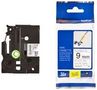 TAPE, 9MM, BLACK/WHITE, FLEXIBLE TZEFX221