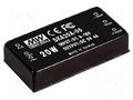 Converter: DC/DC; 20W; Uin: 9÷18VDC; Uout: 5VDC; Iout: 4000mA; 2"x1" MEAN WELL SKA20A-05