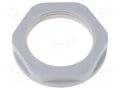 Nut; PG9; polyamide; 22mm; grey; Thread: PG; with flange; KMK-PA-MB HELUKABEL HELU-90711