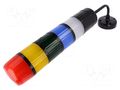 Signalling column; red/yellow/green/blue/white; LED; 18÷32VDC W2 WS-AD5DCZK125RYGBW