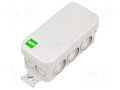 Enclosure: junction box; X: 45mm; Y: 90mm; Z: 39mm; wall mount; IP55 ELEKTRO-PLAST NASIELSK EPN-0295-00