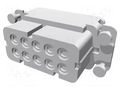 Connector: HDC; contact insert; female; HA; PIN: 10; 16A; 250V; 10+PE TE Connectivity 1-1103415-1