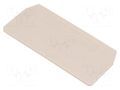End/partition plate; beige; wemid WEIDMÜLLER ZAP/TW2/BE