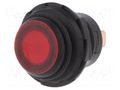 Switch: push-button; Pos: 2; SPST; 10A/14VDC; OFF-ON; IP65; red SCI R13-553B2L-01