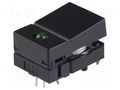 Switch: keypad; Pos: 2; SPST-NO; 0.05A/24VDC; black; LED; green; THT OMRON Electronic Components B3J-4100