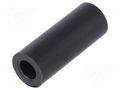 Spacer sleeve; cylindrical; polystyrene; L: 18mm; Øout: 7mm; black FIX&FASTEN TDYS3.6/18