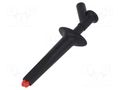 Clip-on probe; crocodile; 16A; black; Contacts: brass; 1kV; 4mm STÄUBLI AB200-21