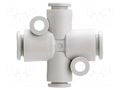 Tee fitting; reductive,plug-in; -1÷10bar; polypropylene; -5÷60°C SMC KQ2TX10-12A