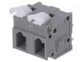 Connector: PCB terminal block; terminal; 15A; 300V; straight; grey DEGSON ELECTRONICS DG242V-7.5-02P