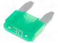 Fuse: fuse; 30A; 32VDC; automotive; 10.9mm; Mini; MINI LITTELFUSE 0297030.WXNV