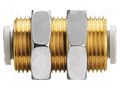 Push-in fitting; threaded,straight; -1÷10bar; brass; Thread: M12 SMC KQ2E04-00A