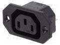 Connector: AC supply; socket; female; 10A; 250VAC; C13 (F) K+B CS-020