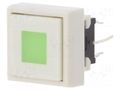 Switch: keypad; Pos: 2; DPDT; 0.1A/30VDC; white; LED; green; THT; 1.5N HIGHLY ELECTRIC PB6135FAL-3