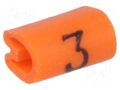 Markers; Marking: 3; 1.5÷2mm; PVC; orange; -45÷70°C; leaded TE Connectivity TE-05801303