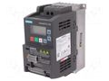 Inverter; Max motor power: 0.55kW; Usup: 200÷240VAC; 0÷599Hz; IN: 6 SIEMENS 6SL3210-5BB15-5BV1
